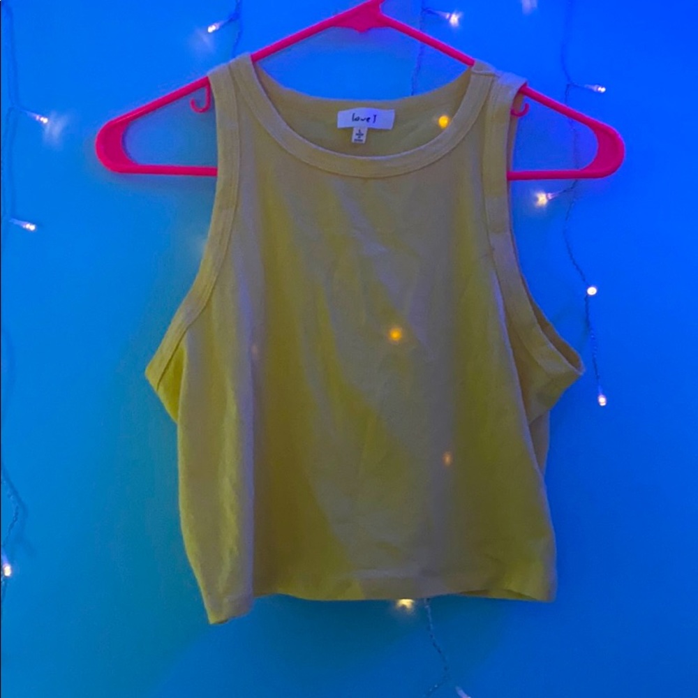 Yellow Loose Crop Top Kids Large